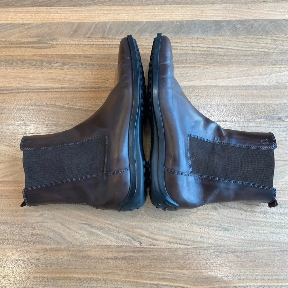 Tod's Leather Chelsea Boots, Size 6